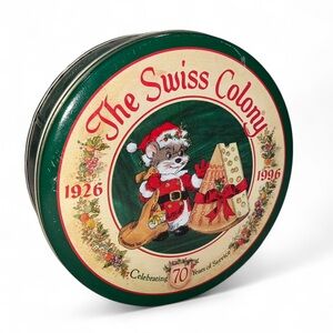 Vintage The Swiss Colony Holiday Tin